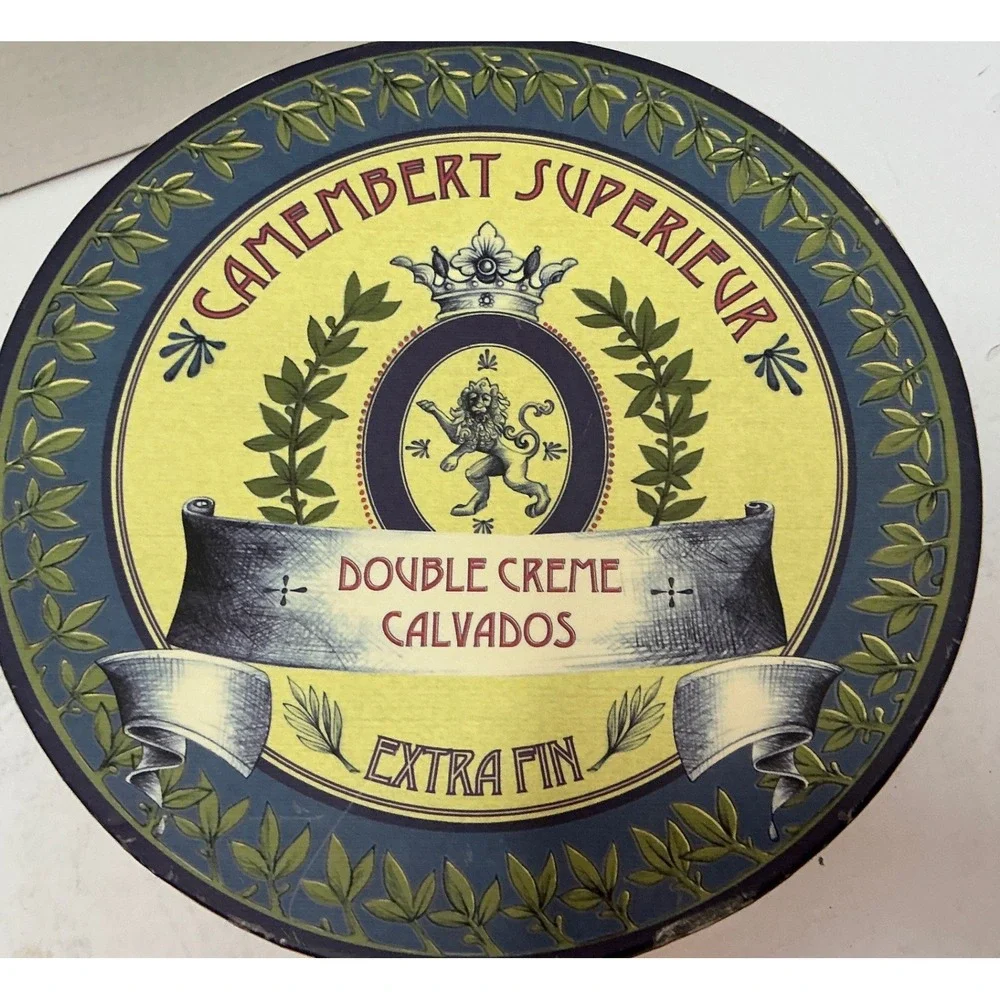 Pottery Barn Vintage Label Cheese Plates Set of 3 French Stoneware 6in Mixed